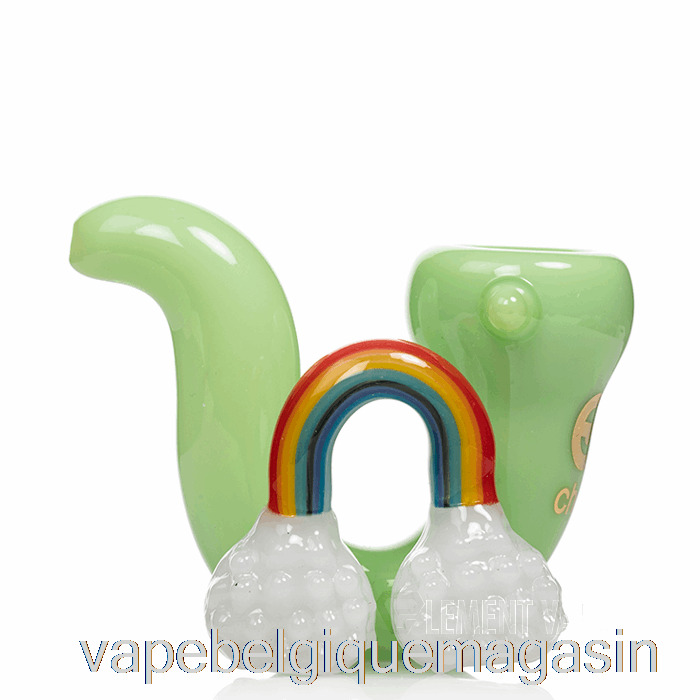 Vape Jetable Cheech Glass Rain 'n' Rainbows Pipe à Main Vert (jade)
